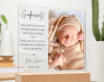 Personalized Godparent Gift from Godchild Acrylic Plaque Keepsake, Custom Godmother & Godfather Proposal, Christmas gift, Baptism gift Ideas