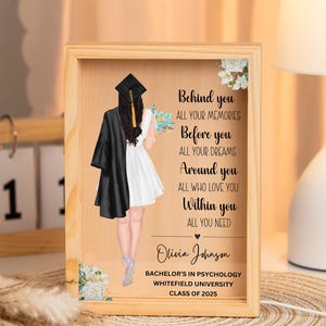 Personalized College Graduation gift for Daughter, Custom Graduation plaque, Grad gift for best friend, Masters High school gifts for her