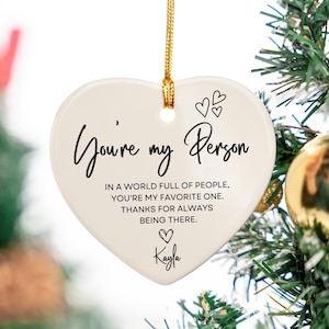 Friendship Gift Ceramic Heart ornament, Gift For Best Friend, Gift for Sister, Friend Gift, Friend Birthday Gift, Bestie Christmas Thank you
