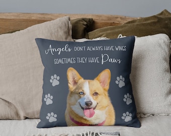 Custom Pet Photo Memorial Pillow: Dog & Cat Loss Remembrance Gift
