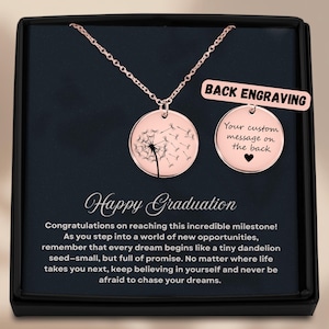 College-Abschluss-Geschenk für Tochter, personalisierter Abschluss-Schmuck, Senior-Abschluss-Halskette, Abitur-Geschenk, Master-Abschluss-Geschenk