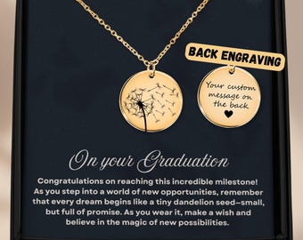 College Graduation Gift For Daughter, Personalized Graduation Jewelry, Senior Graduation Necklace, High School Grad Gift Masters Degree Gift