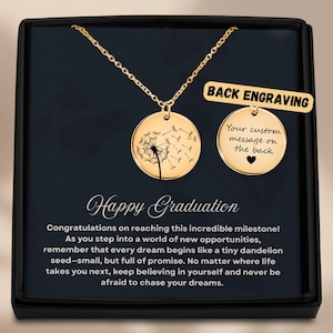 College-Abschluss-Geschenk für Tochter, personalisierter Abschluss-Schmuck, Senior-Abschluss-Halskette, Abitur-Geschenk, Master-Abschluss-Geschenk
