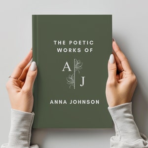 Personalized Poetry Journal, Custom Poetry Book, Personalized Notebook For Poet, Songwriting Journal Poetry Gift For Writers, Poem book