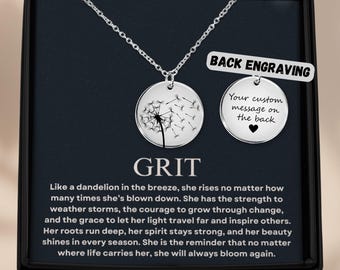 Grit-ketting, krijgercadeau, inspirerende cadeaus voor overlever van kanker, krachtketting, aanmoedigingsgeschenken nuchterheid, cadeau scheiden uit elkaar