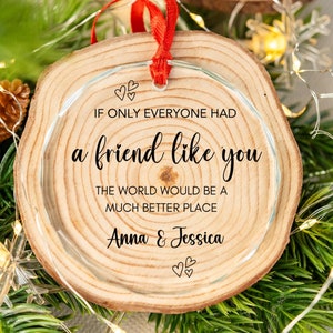 Personalized Friendship Gift Glass Ornament, Gift For Best Friend, Friend Birthday Gift, Bestie Thank you Gift, Christmas gift for Colleague