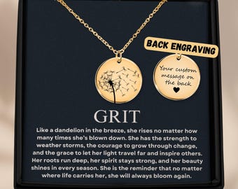 Grit-ketting, krijgercadeau, inspirerende cadeaus voor overlever van kanker, krachtketting, aanmoedigingsgeschenken nuchterheid, cadeau scheiden uit elkaar