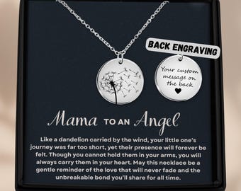 Miscarriage Gift Necklace, Miscarry Gift, Mama of an Angel Baby, Pregnancy Loss, Bereavement Gift, Loss of Baby Child Sympathy Gift Keepsake