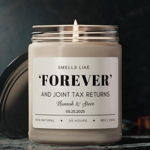 Custom Wedding Gift For Couple Candle Unique, Funny Newlywed Gift for Newly married, Anniversary gift, engagement gift for husband wife gift