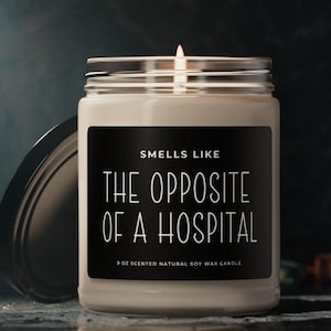 Funny nurse gift, doctor gift, handmade Vegan soy candle, Gift for medical practitioners, Nursing Graduation Friend Medical Worker Hospital