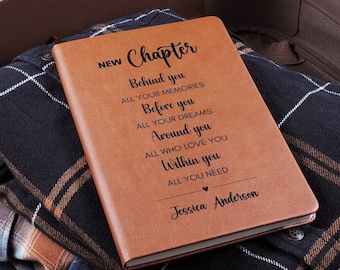 Personalisiertes neues Kapitel Journal, College Geschenk, neuer Job Geschenk für Tochter, Neubeginn Geschenk, Scheideunsgeschenk Neuanfang Abschlussfeier