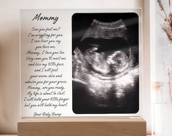 Personalized Ultrasound Photo Plaque: Pregnancy Gift for Mom