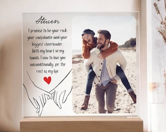 Personalisierte paar Acryl Plakette, Valentinstag Geschenk für Mann, Frau Jahrestag Geschenk, Hochzeitsgeschenke für ihn, individuelle Foto Geschenk für sie