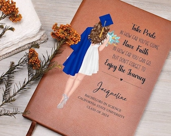 Graduation Gift for daughter Personalized journal, Grad Gifts for Her, High school, College Masters degree, Best friend Gift Diary keepsake