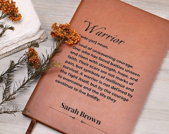 Journal de guerrier, cadeau de guérison du cancer, anniversaire de la sobriété, cadeau d'encouragement pour homme, cadeaux cancer pour femme personnalisé