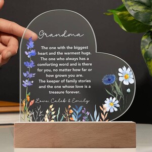 Placa de abuela personalizada, recuerdo de abuela, regalo de cumpleaños de abuela para abuela, regalo de abuela para abuela, regalo de nieta