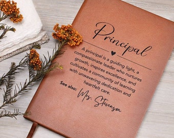 Personalized Principal Journal, Principal Definition Gift, Principal Gift, Principal Appreciation Gift, Teacher Thank You Gift for leader