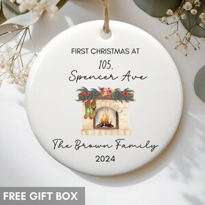 Personalized First Home Ornament 2024, Our First Christmas in New Home Ornament, First House Ornament, New Address Ornament, Housewarming