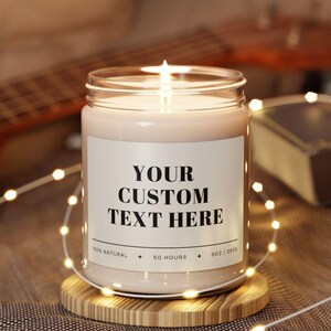 Custom Candle, Blank Label Candle, Private Label Candle, Custom Logo company gifts, Personalized Candle, Corporate gifts, Funny Candle Gifts