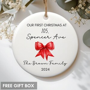 Personalized First Home Ornament 2024, Our First Christmas in New Home Ornament, First House Ornament, New Address Ornament, Housewarming
