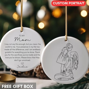 Adorno de mamá personalizado, adorno de Navidad para mamá, regalo de cumpleaños para mamá, regalo del día de la madre, regalo para mamá, regalo de agradecimiento para el recuerdo de mamá