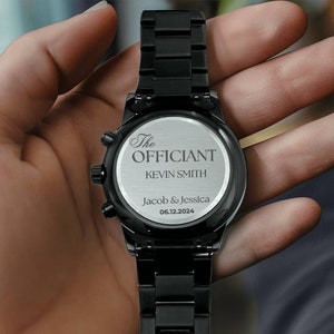 Wedding Officiant Gifts for men, Personalized Engraved watch, Officiant Watch gift, Thank you gift for Officiant, Pastor gift, Wedding party