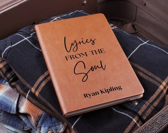 Personalized Lyric Journal - Lyrics from the soul, Song Writing Music Notebook, Music Gift, Song Writer Gift, Musicians Gift for son teacher