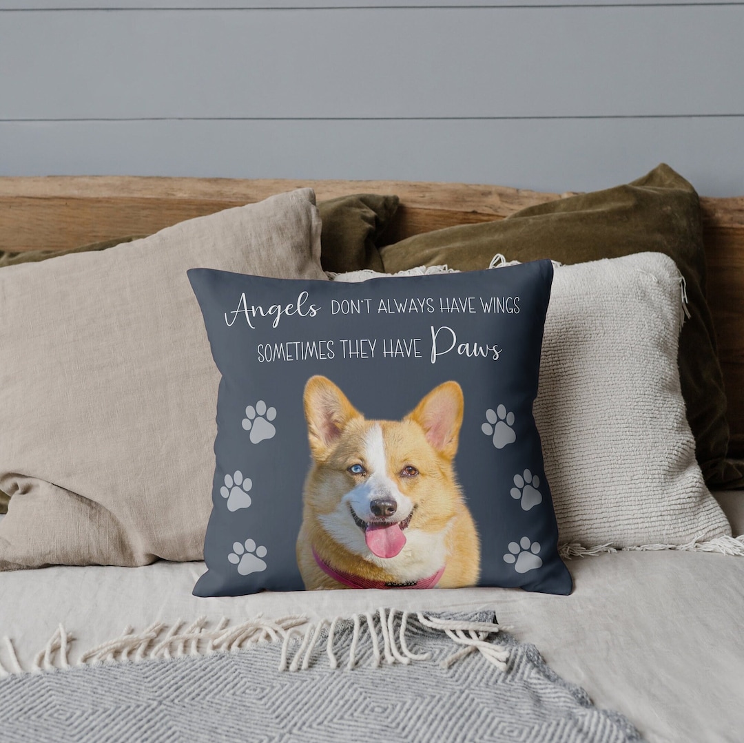 Custom Pet Photo Memorial Pillow: Dog & Cat Loss Remembrance Gift - Etsy