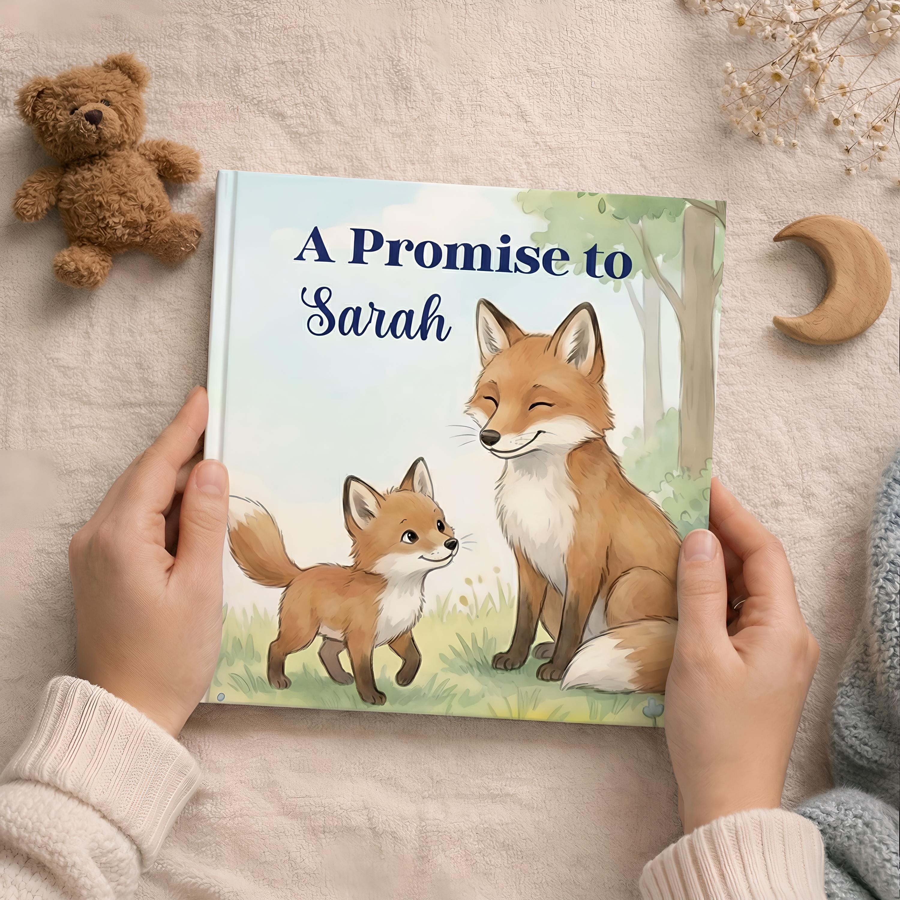 Personalized Children's Book, Custom Baby Book with Name, Keepsake Baby Shower Gift, First Birthday Present, Woodland Animals Bedtime Story