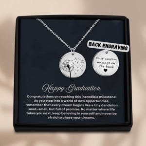High School Abschluss Geschenke für sie, personalisierte Abschluss Schmuck, Senior Abschluss Halskette, College Graduate Masters Degree Tochter