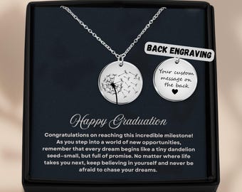 High School Graduation Gifts for her, Personalized Graduation Jewelry, Senior Graduation Necklace, College Graduate Masters Degree daughter