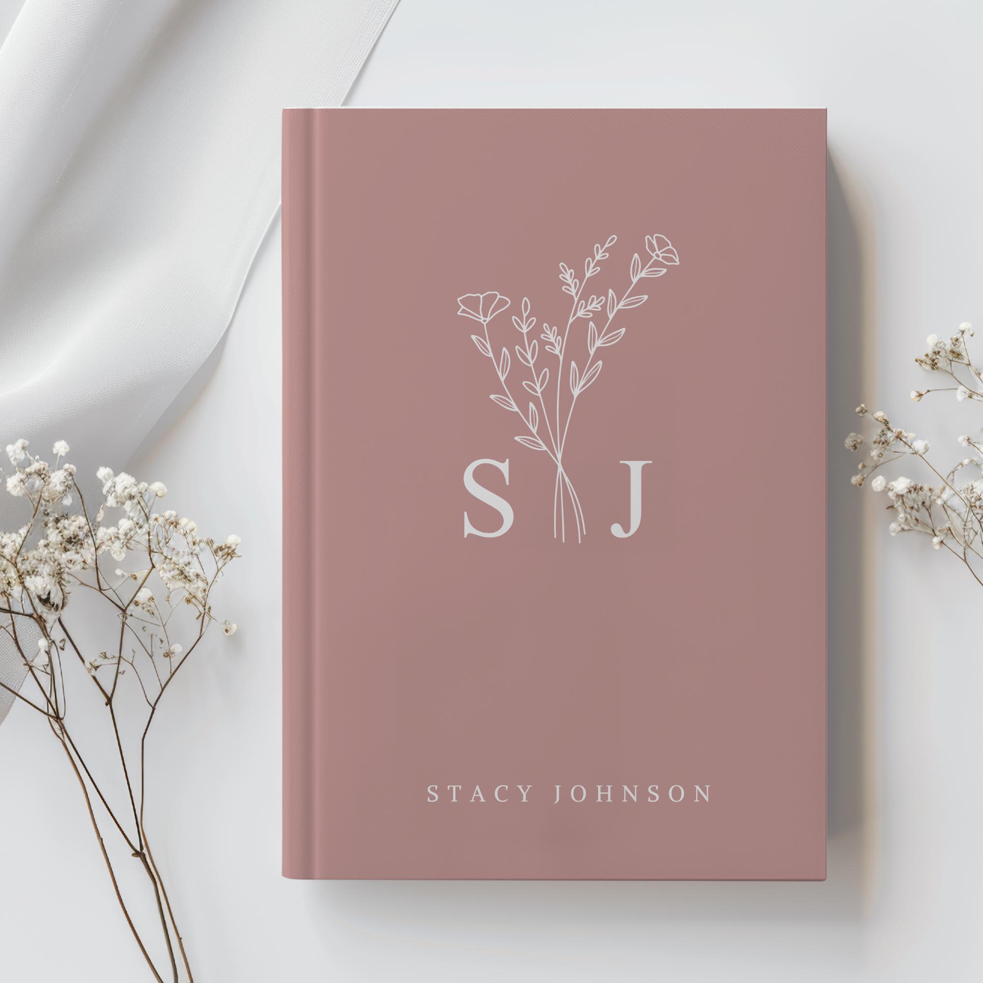 Custom Journal Monogrammed Notebook Personalized Gift for Friend Name ...