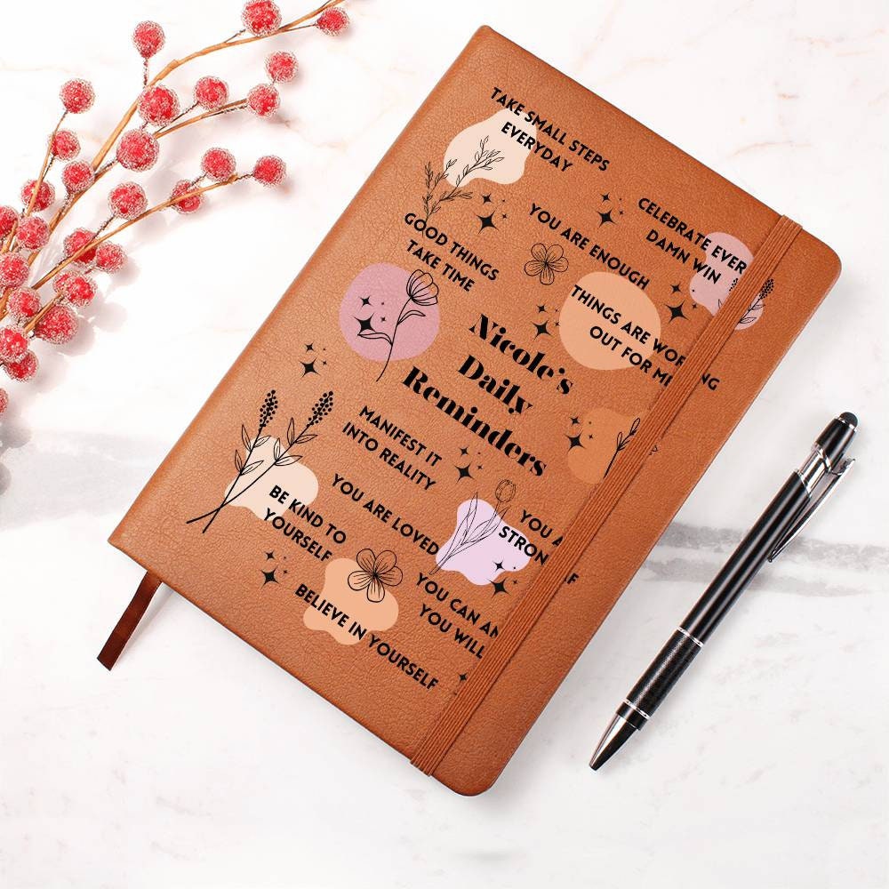 Personalized Manifesting Journal, Daily Reminders Affirmations Motivation gifts for her, Mental health Anxiety Journal, Therapy Self care