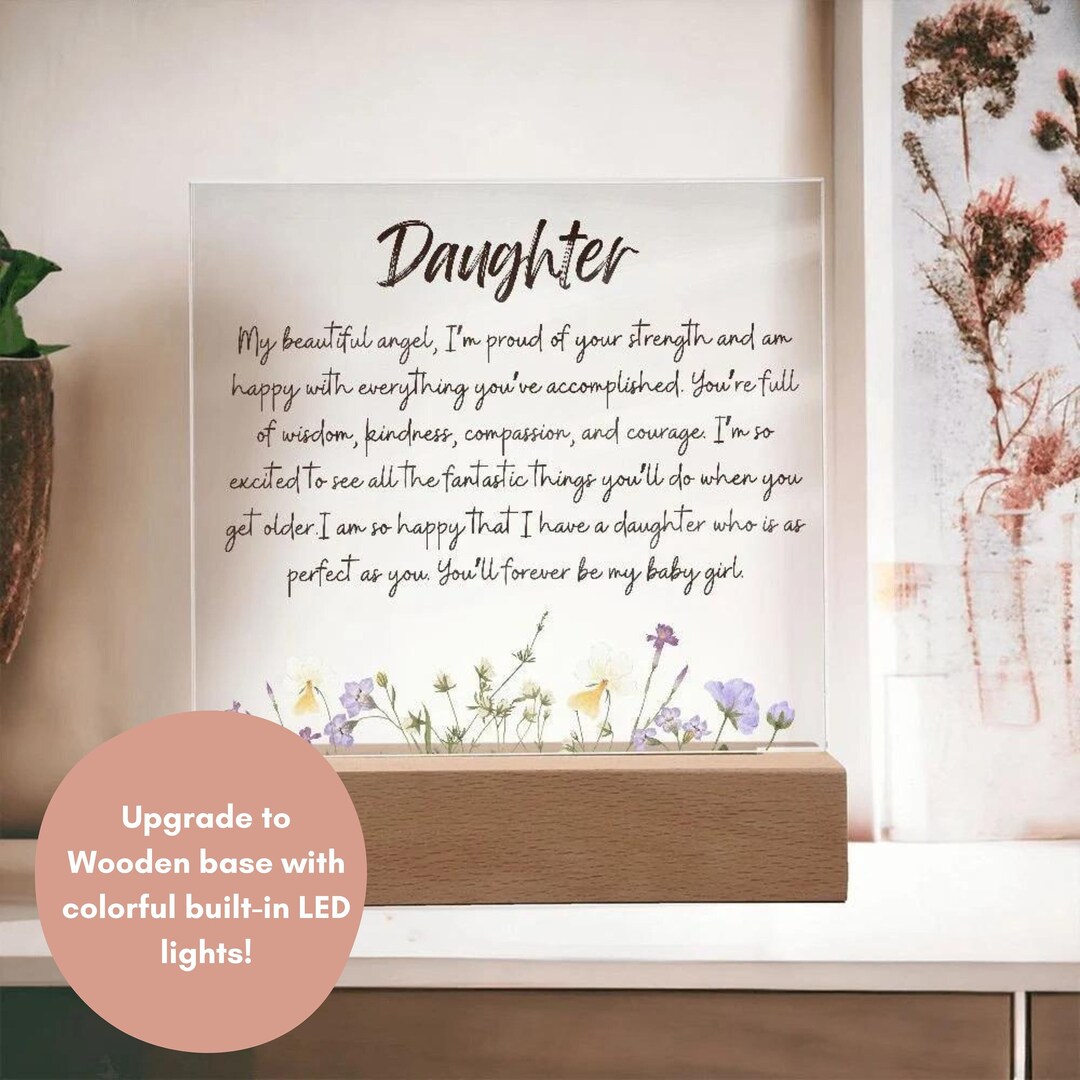 Personalized Daughter Gift From Dad Acrylic Plaque With Heartfelt ...