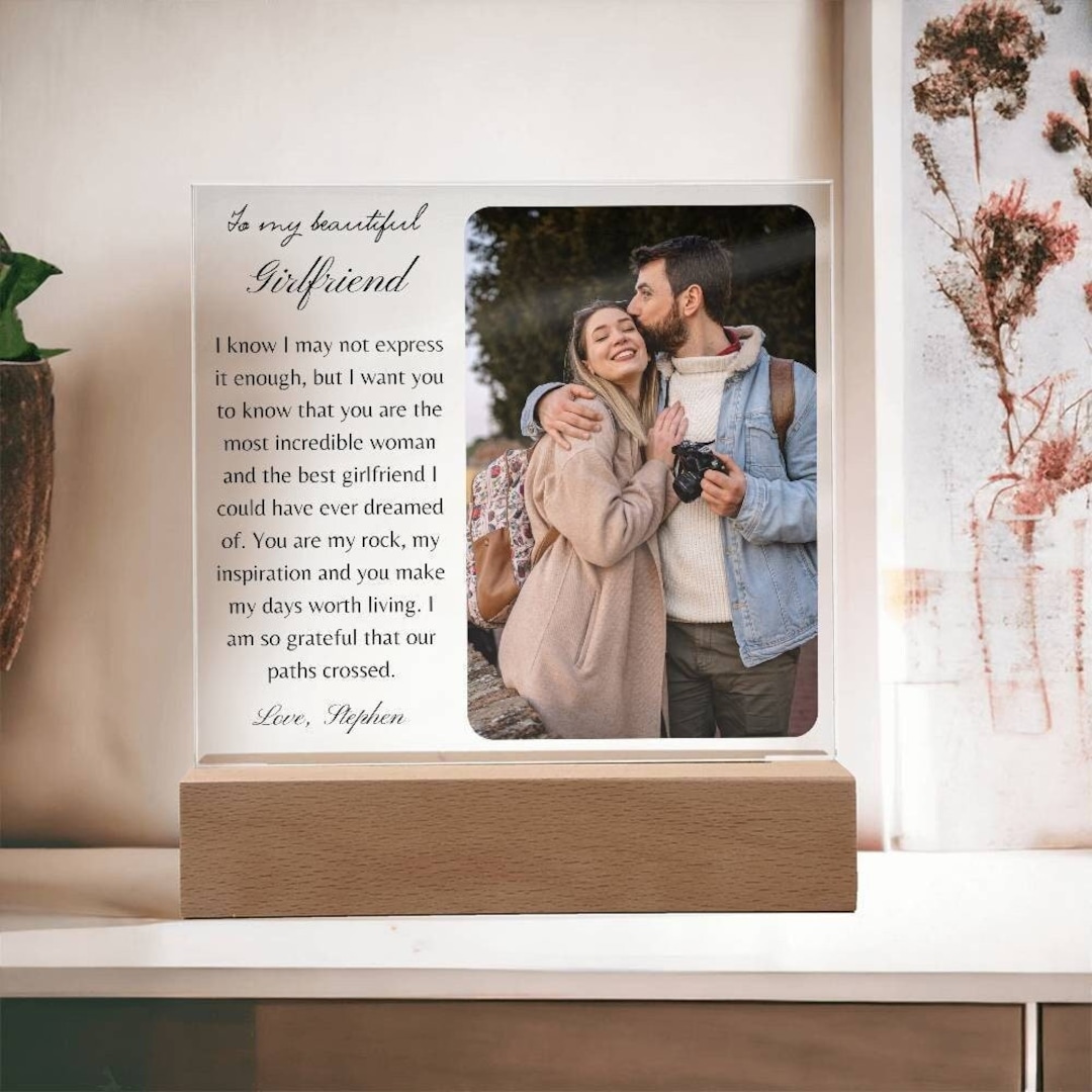 Personalized Gift for Girlfriend Acrylic Plaque, Custom Photo Gifts for