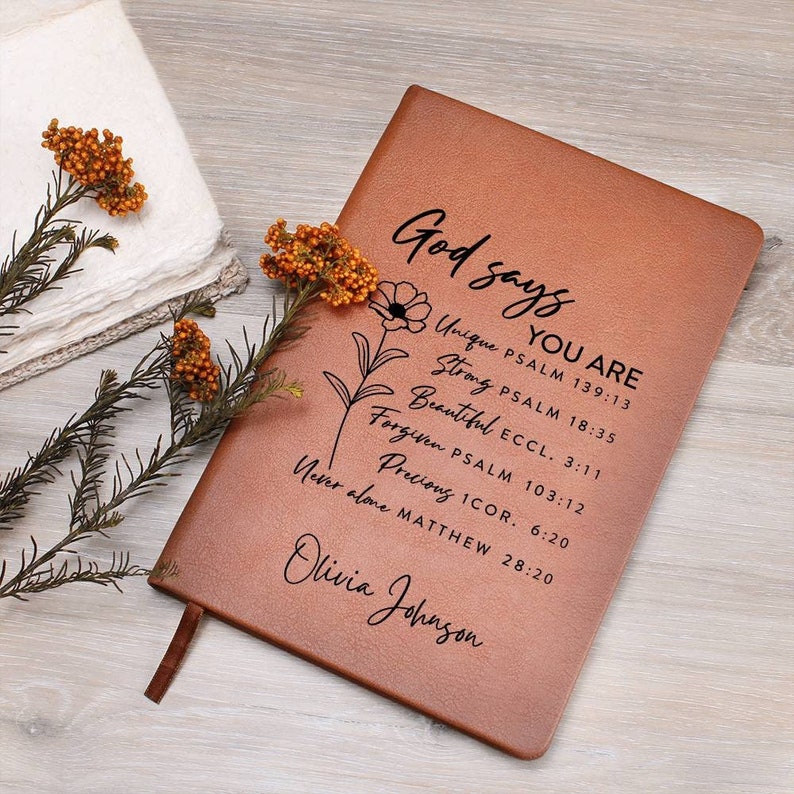 Personalized Prayer Journal For Women, Positive Affirmations Journal,
