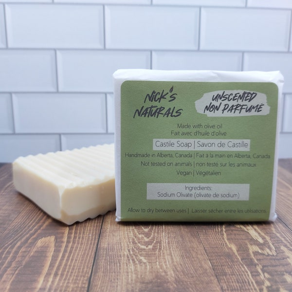 Castile Olive Oil Soap - Unscented - Natural Soap