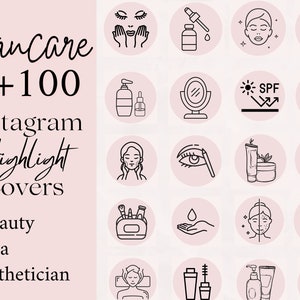 Huidverzorging Instagram Highlights covers, Instagram templates, Beauty templates, Schoonheidsspecialiste, Instagram verhalen, Minimale Esthetische Highlight covers
