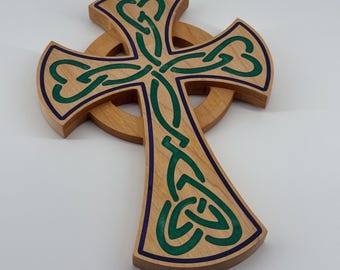 Maple Celtic-Style Wooden Cross