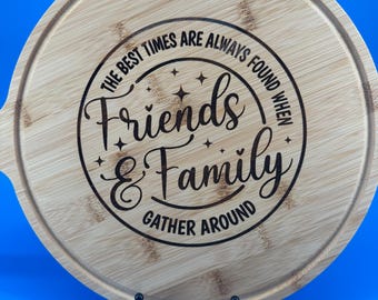 Engraved Bamboo Charcuterie Board – Friends & Family Design