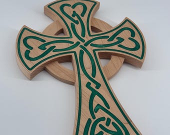 Maple Celtic-Style Wooden Cross