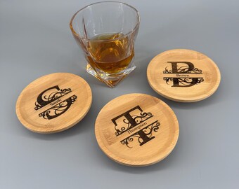 Monogram Wine and Glass Toppers/Covers. Small Appetizer Plate.