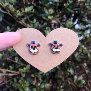 Five Nights at Freddy&#39;s Stud Earrings | Freddy | Jewelry | Gift