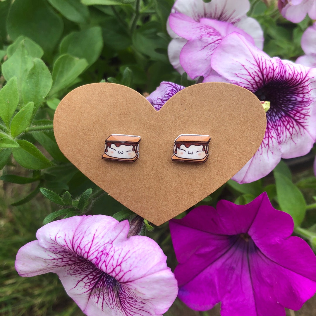 Kawaii Stud Earrings Etsy