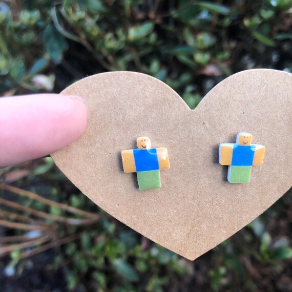 Roblox Noob Stud Earrings | Jewelry | Gift - Etsy