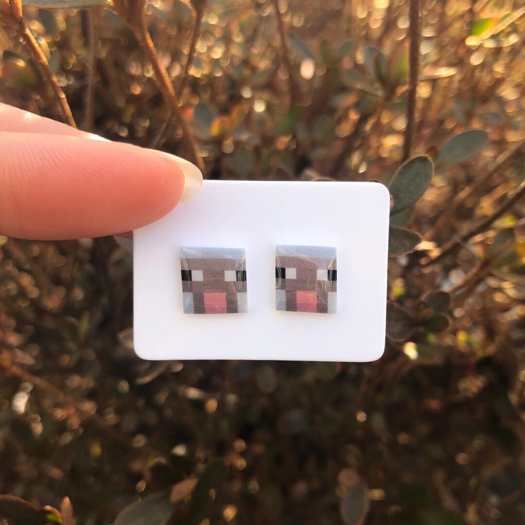 Minecraft Sheep Stud Earrings | Jewelry | Gift - Etsy