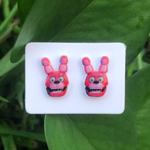 Five Nights at Freddy&#39;s Stud Earrings | Bonnet | Jewelry | Gift