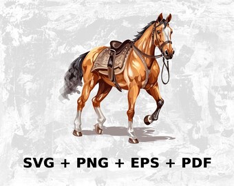 Cartoon Horse Bust Svg Png Eps, Commercial use Clipart Vector Graphics for Wall Art, Tshirts, Sublimation, Print on Demand, Stickers