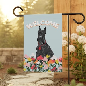 ジャイアントシュナウザー歓迎ガーデンフラッグ | 愛犬ママへのギフト