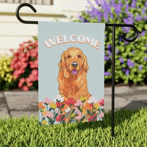 Bandiera da giardino di benvenuto per Golden Retriever / Regalo per mamma di cani